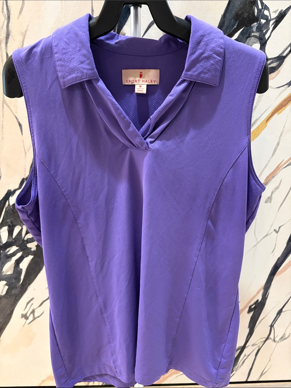 Sport Haley Sleeveless Polo Tank in Violet